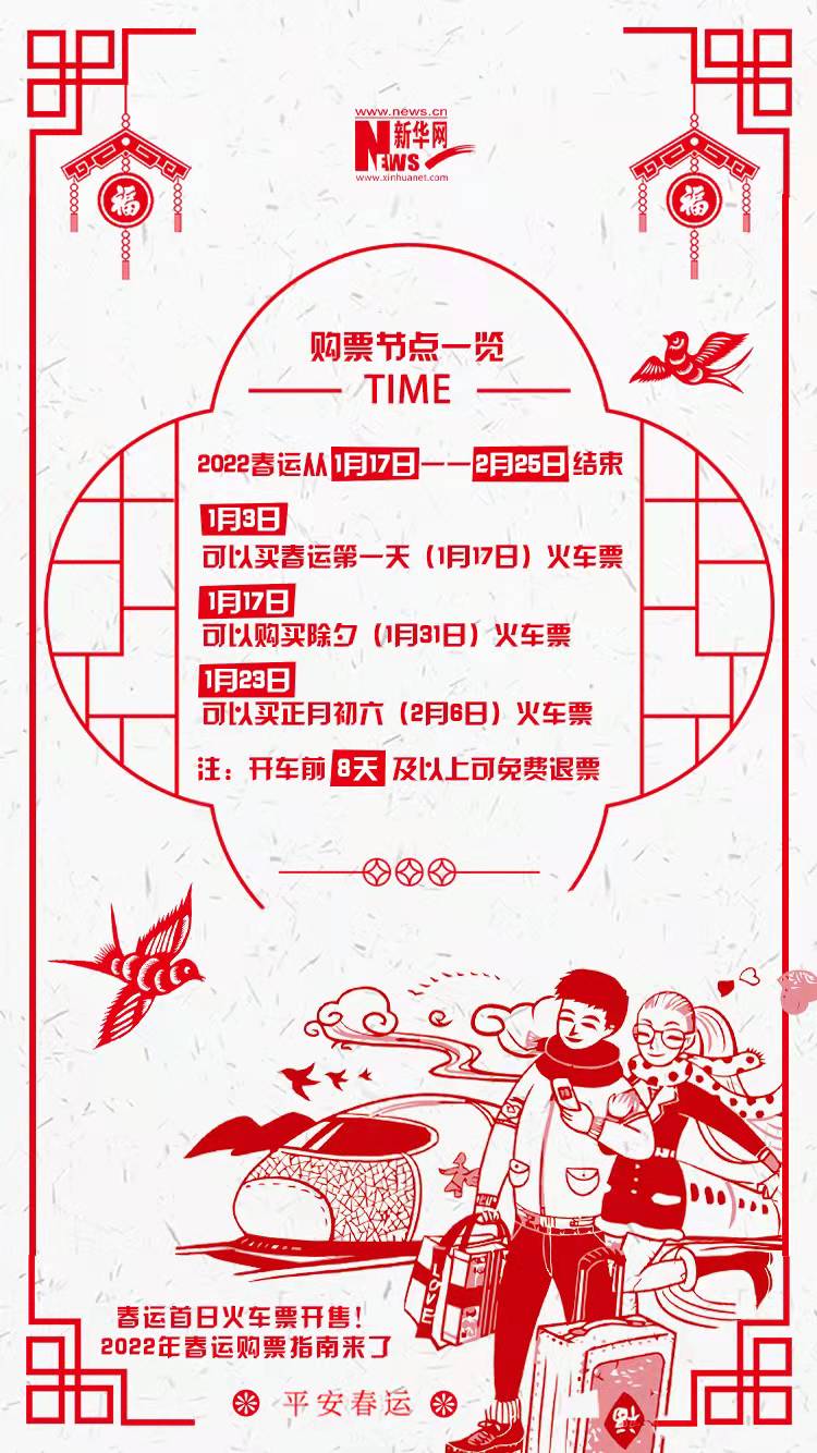 2022年春運(yùn)首日火車(chē)票開(kāi)售！購(gòu)票指南來(lái)了
