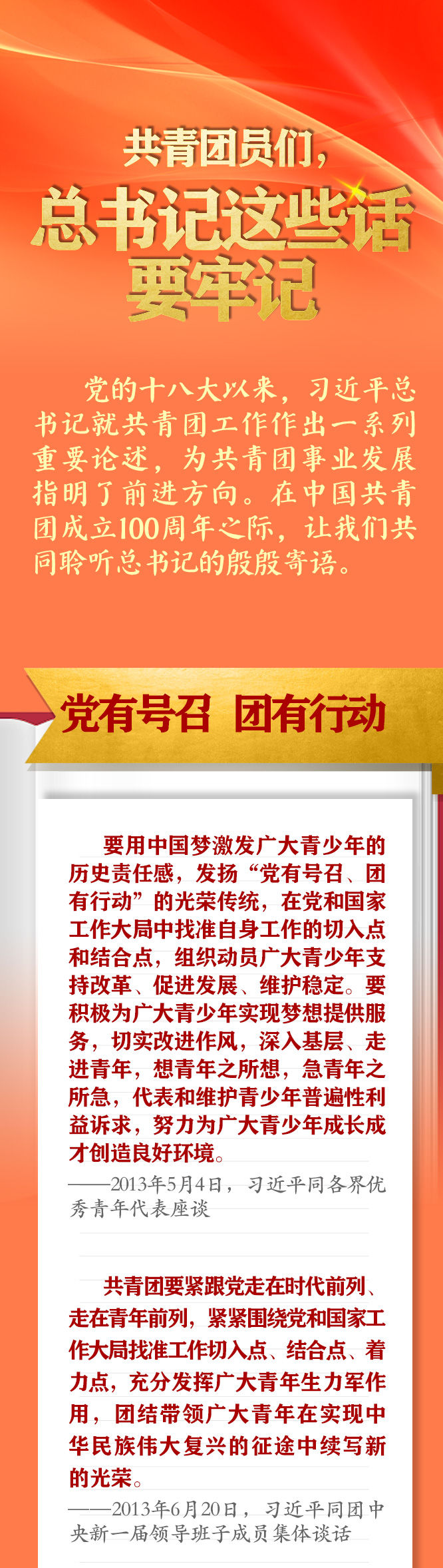 手繪長卷 | 共青團(tuán)員們，總書記這些話要牢記