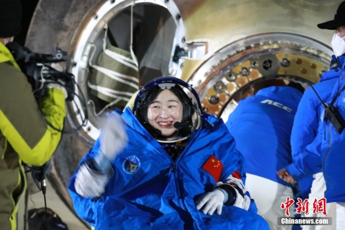 圖為航天員劉洋。孫海英 攝
