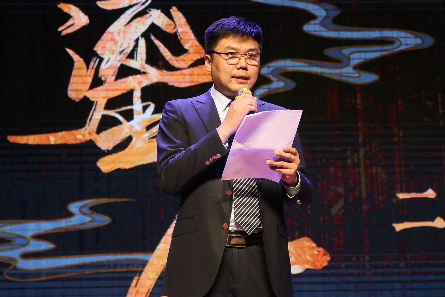 北京外國語大學(xué)黨委常委、副校長趙剛在活動現(xiàn)場講話。主辦方供圖