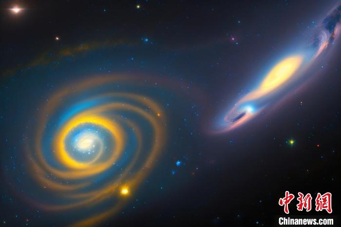 本星系群的三維藝術(shù)圖?！≈锌圃簢?guó)家天文臺(tái) 供圖