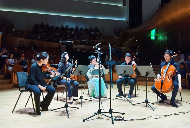 “古老文明的現(xiàn)代回聲——中國(guó)當(dāng)代作曲家室內(nèi)樂作品音樂會(huì)”在意大利舉行。中國(guó)駐意大利使館供圖