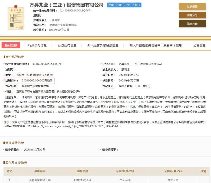 國家企業(yè)信用信息公示系統(tǒng)截圖。