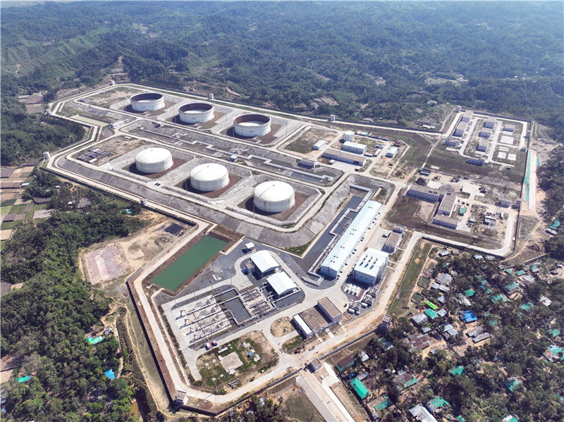 孟加拉國首個海陸一體化超大型石油儲運工程——單點系泊及雙線管道工程。中石油管道局供圖。