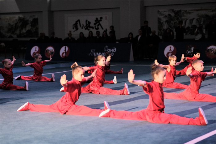 俄羅斯青少年在開幕式上進(jìn)行武術(shù)表演。駐俄羅斯大使館供圖