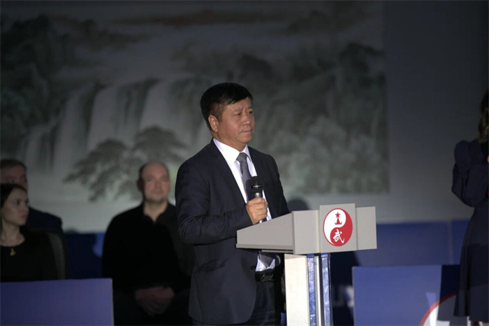 中國駐俄羅斯大使張漢暉致辭。駐俄羅斯大使館供圖