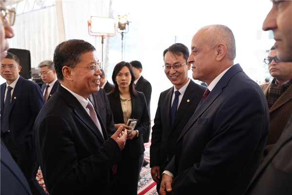 李永明同埃及住房部副部長(zhǎng)會(huì)談交流。主辦方供圖