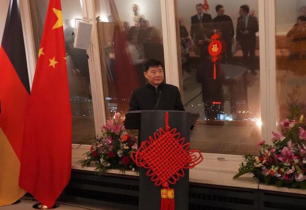 吳懇大使致辭。中國駐德國大使館供圖