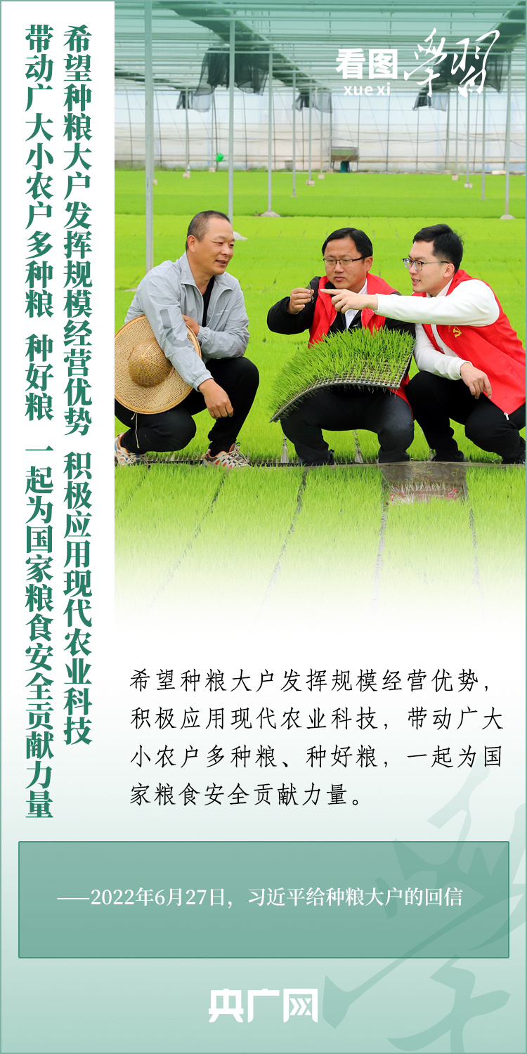 看圖學(xué)習(xí)丨推廣良田、良種、良法、良機(jī) 給農(nóng)業(yè)現(xiàn)代化插上科技的翅膀