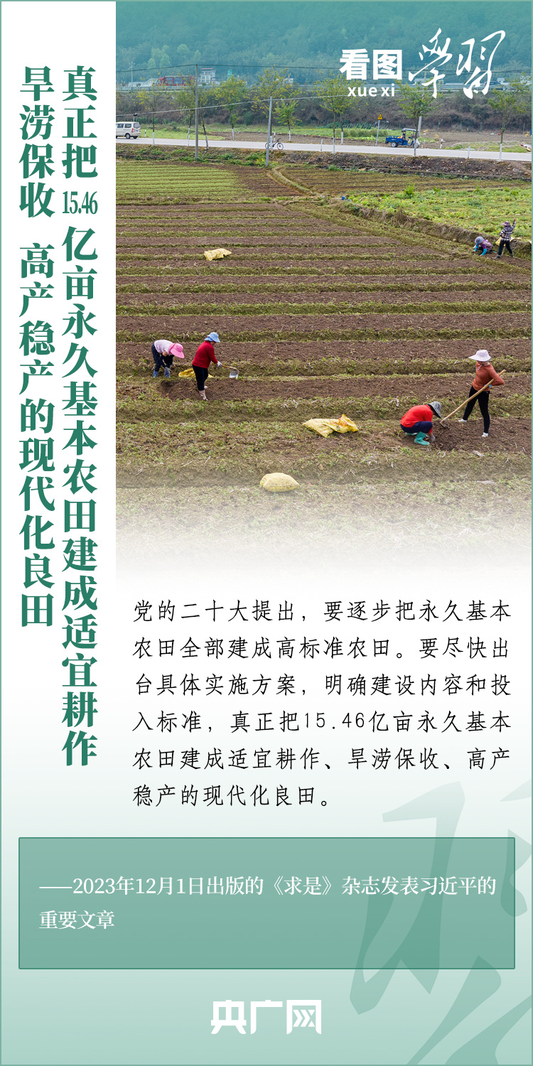 看圖學(xué)習(xí)丨推廣良田、良種、良法、良機(jī) 給農(nóng)業(yè)現(xiàn)代化插上科技的翅膀