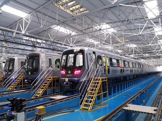 石家莊地鐵二號線列車。 中車齊車集團石家莊公司供圖