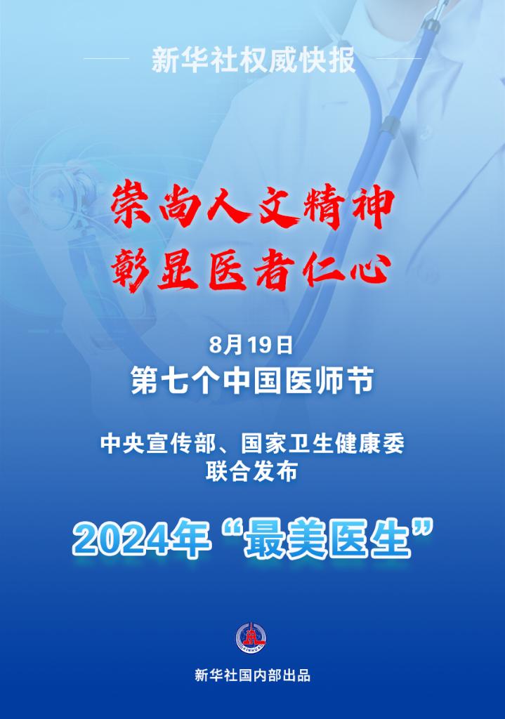 新華鮮報(bào)|致敬“白衣戰(zhàn)士”！2024年“最美醫(yī)生”發(fā)布