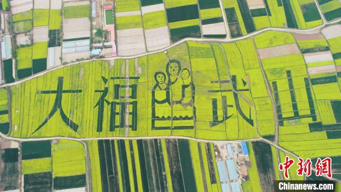 2019年4月，天水武山縣萬畝鄉(xiāng)村油菜花海。(資料圖) 何海瑞 攝