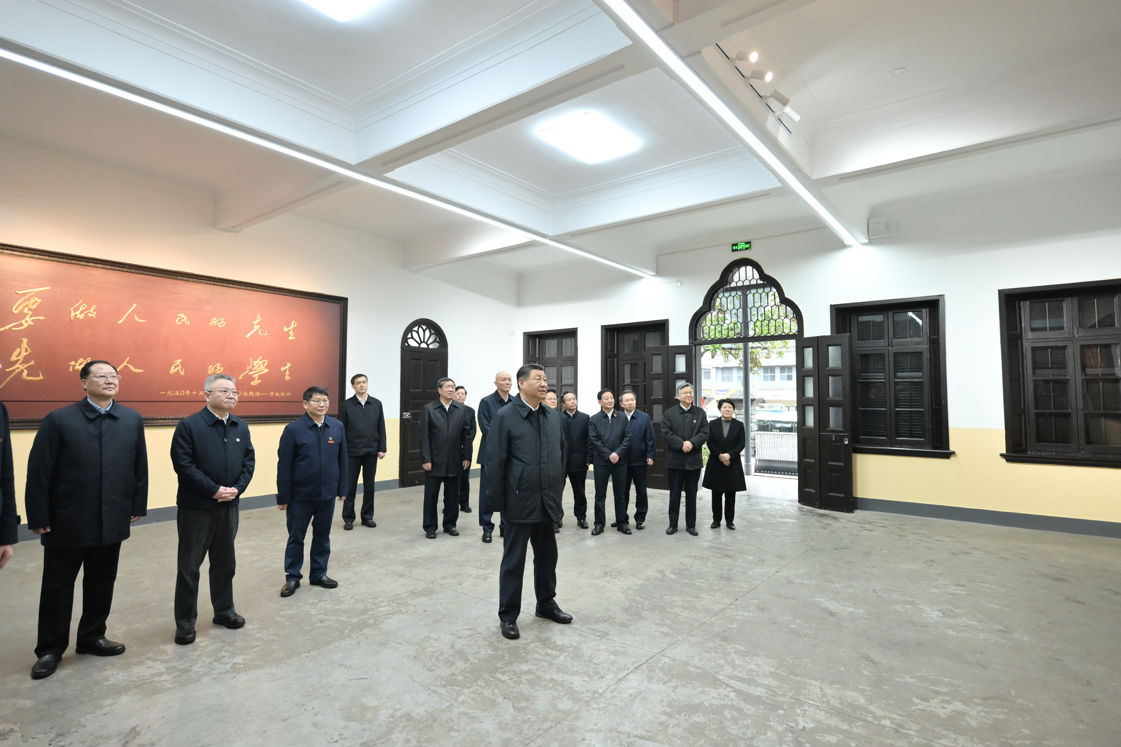 3月18日，習(xí)近平總書記在湖南第一師范學(xué)院（城南書院校區(qū)）考察。