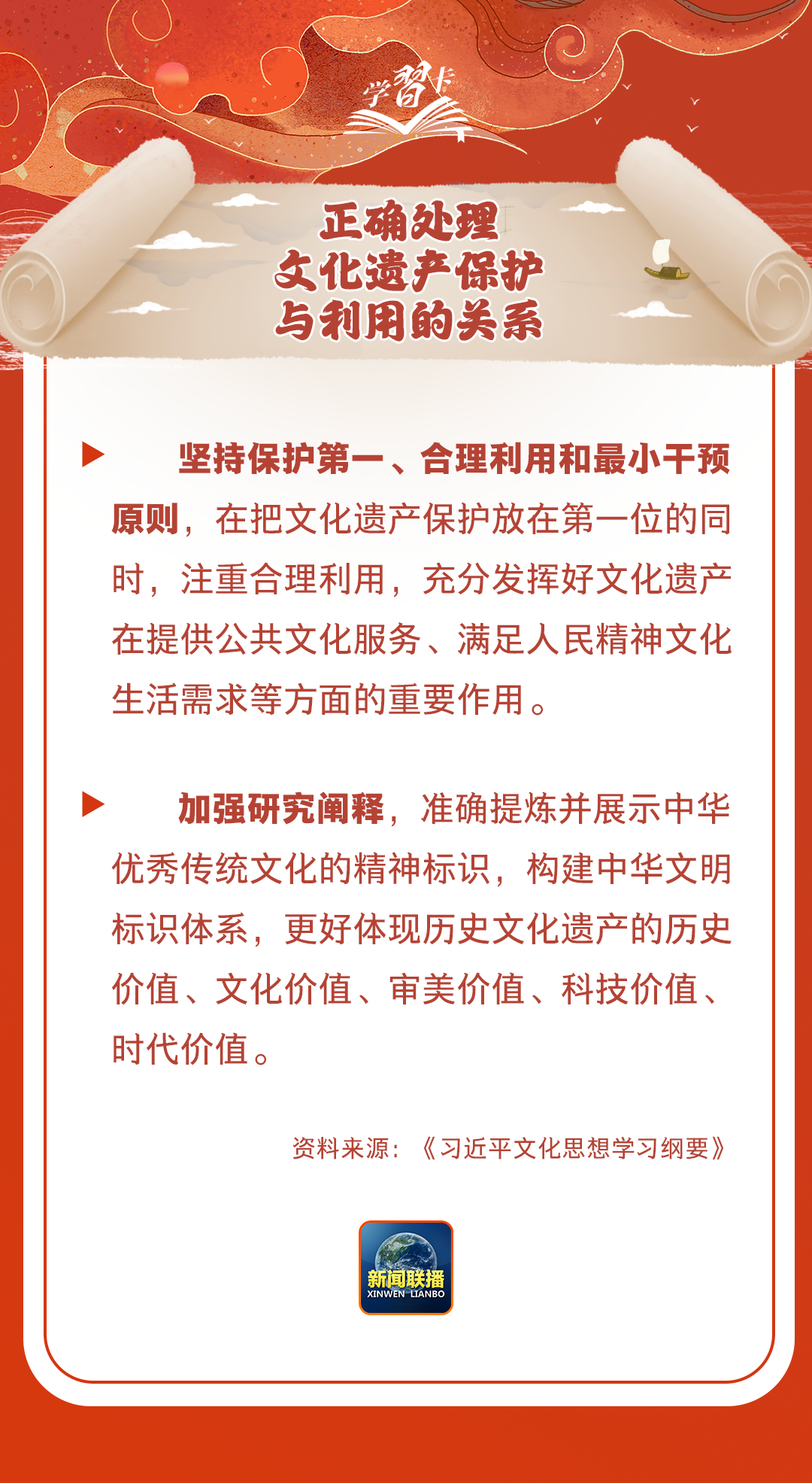 學(xué)習(xí)卡丨守護好中華民族的文化瑰寶！