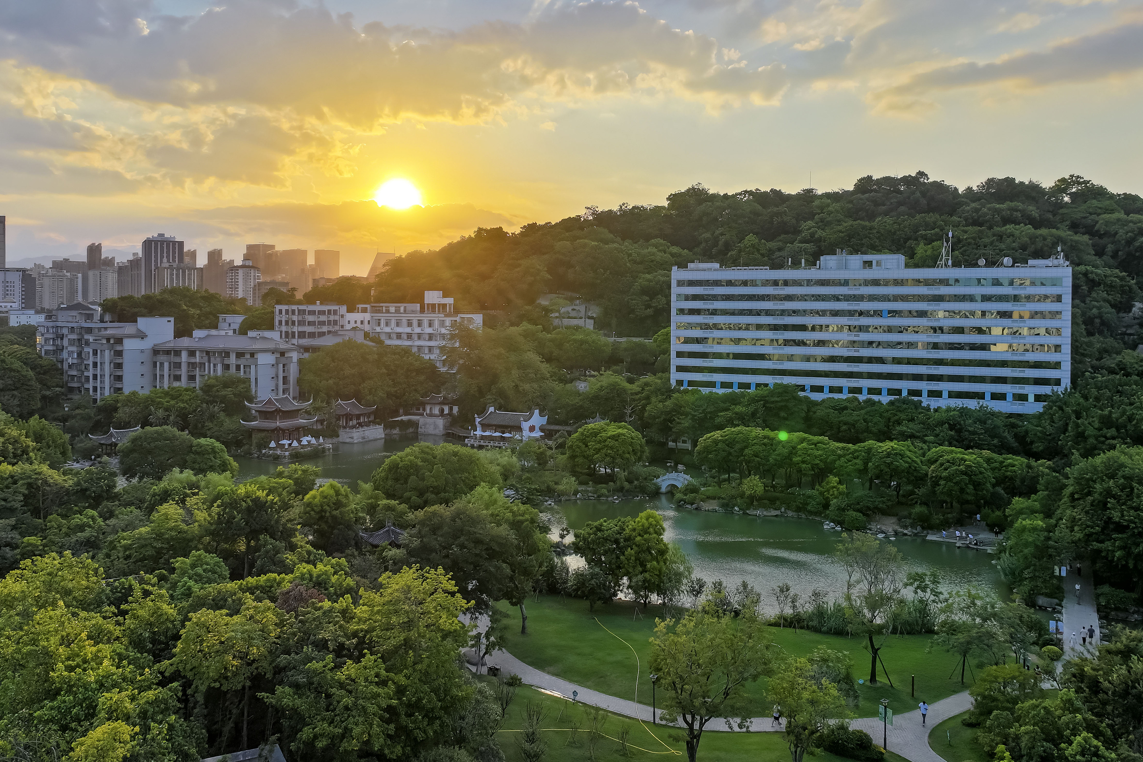 2024年7月17日，福州市鼓樓區(qū)黎明湖生態(tài)濕地公園。