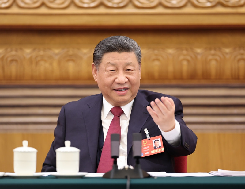 2025年3月5日下午，習(xí)近平總書記參加他所在的十四屆全國人大三次會(huì)議江蘇代表團(tuán)審議。