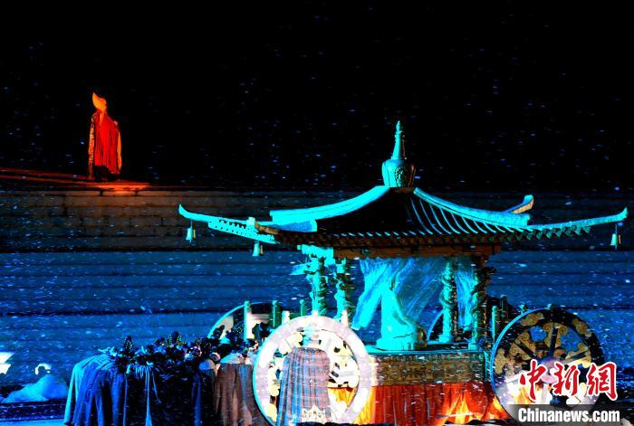 3月17日，西藏拉薩，《文成公主》大型史詩(shī)劇演出現(xiàn)場(chǎng)?！±盍?攝